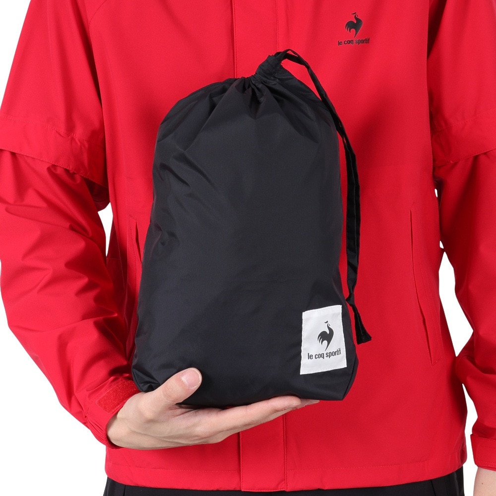 ルコックスポルティフ（lecoqsportif）（メンズ）ゴルフウェア 軽量 ロゴ レインウェア 防水 耐水 2WAY仕様 ストレッチ 上下セット QGMTJH00W RD00