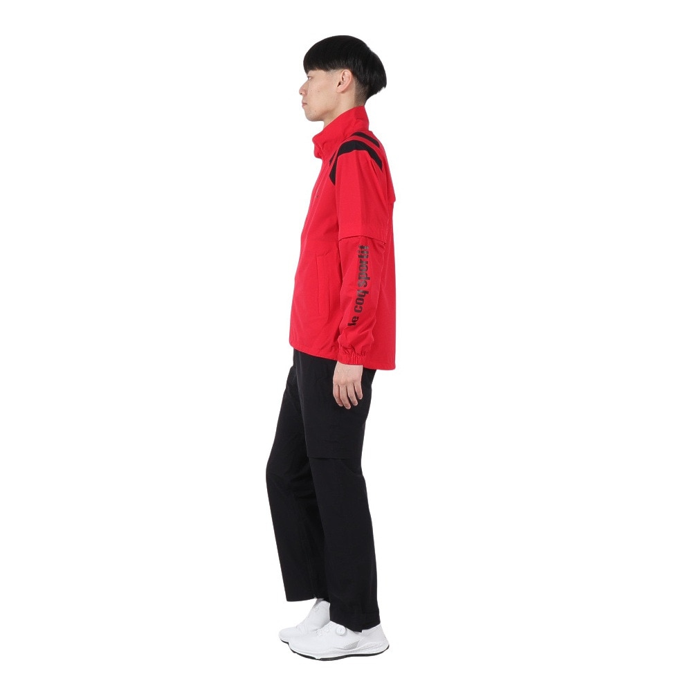 ルコックスポルティフ（lecoqsportif）（メンズ）ゴルフウェア 軽量 ロゴ レインウェア 防水 耐水 2WAY仕様 ストレッチ 上下セット QGMTJH00W RD00