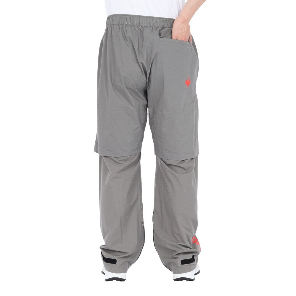 ルコックスポルティフ（lecoqsportif）（メンズ）ゴルフウェア 耐水 ストレッチフォーサー レインウェア 上下セット 収納袋付き QGMXJH00W GY00