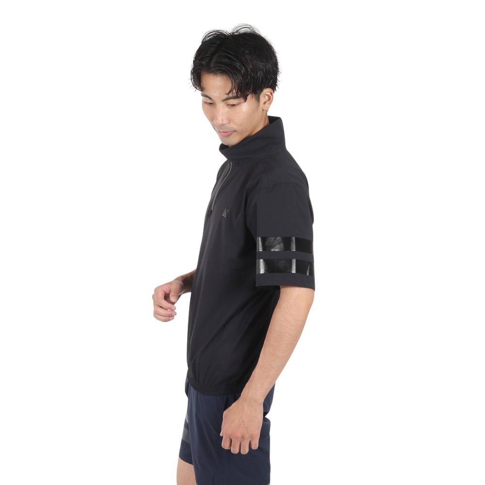 ハーレー（HURLEY）（メンズ）ゴルフウェア レインウェア 撥水 防水 耐水 半袖プルオーバー ファントムレイン MJK2200003-BLK