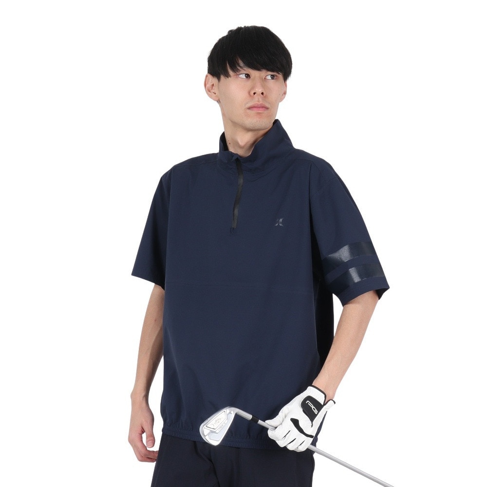 ハーレー（HURLEY）（メンズ）ゴルフウェア レインウェア 撥水 防水 耐水 半袖プルオーバー ファントムレイン MJK2200003-OBS