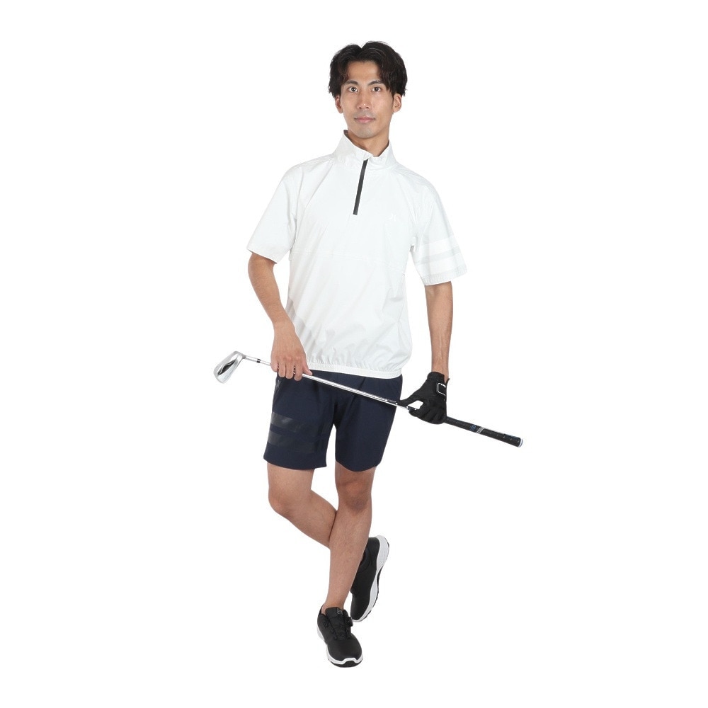 ハーレー（HURLEY）（メンズ）ゴルフウェア レインウェア 撥水 防水 耐水 プルオーバー 半袖シャツ PHANTOM MJK2200003-OWHT