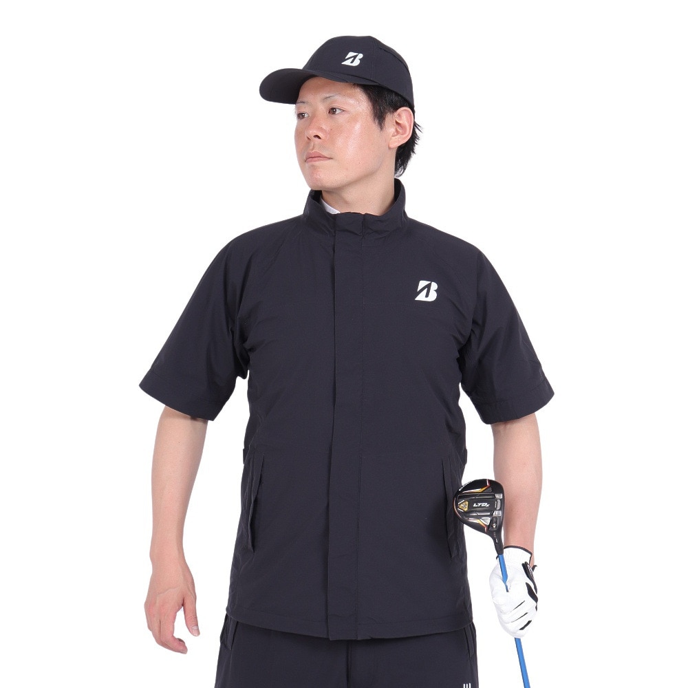 ブリヂストンゴルフ（BRIDGESTONE GOLF）（メンズ）ゴルフウェア アウター 撥水 レインウェア 24SS 水神 レイン上下セット セットアップ 84G03BK