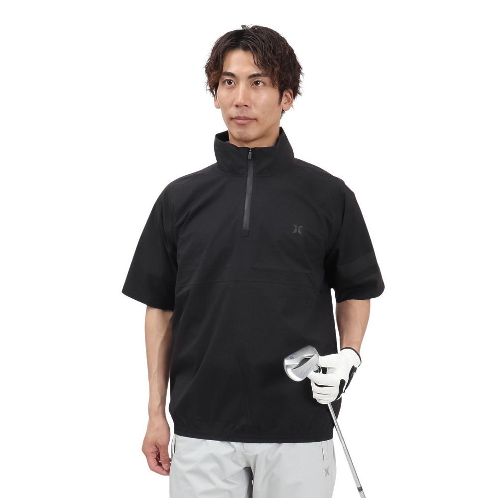 ハーレー（HURLEY）（メンズ）ゴルフウェア ファントム レイン 半袖 プルオーバー MGRN251099-BLK