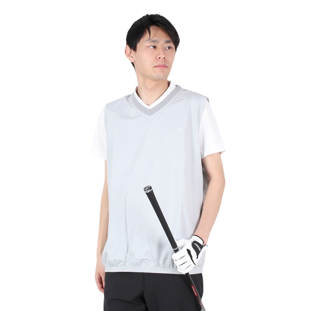 ハーレー（HURLEY）（メンズ）ゴルフウェア レインウェア 撥水 防水 耐水 ストレッチ ベスト PHANTOM MJK2200004-LGY