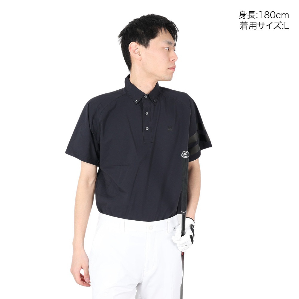 ハーレー（HURLEY）（メンズ）ゴルフウェア PHANTOMEN RAIN POLO 半袖 VMI-MJK2200009-BLK