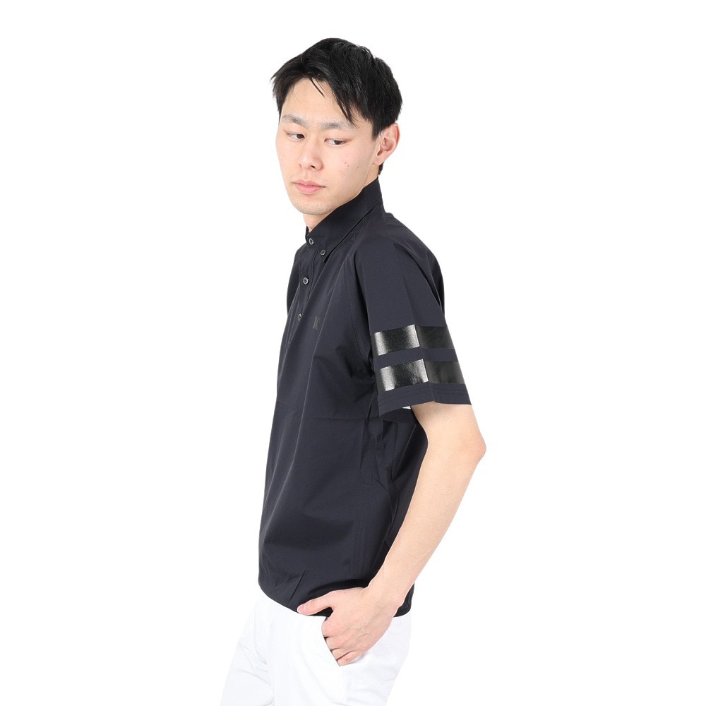 ハーレー（HURLEY）（メンズ）ゴルフウェア PHANTOMEN RAIN POLO 半袖 VMI-MJK2200009-BLK