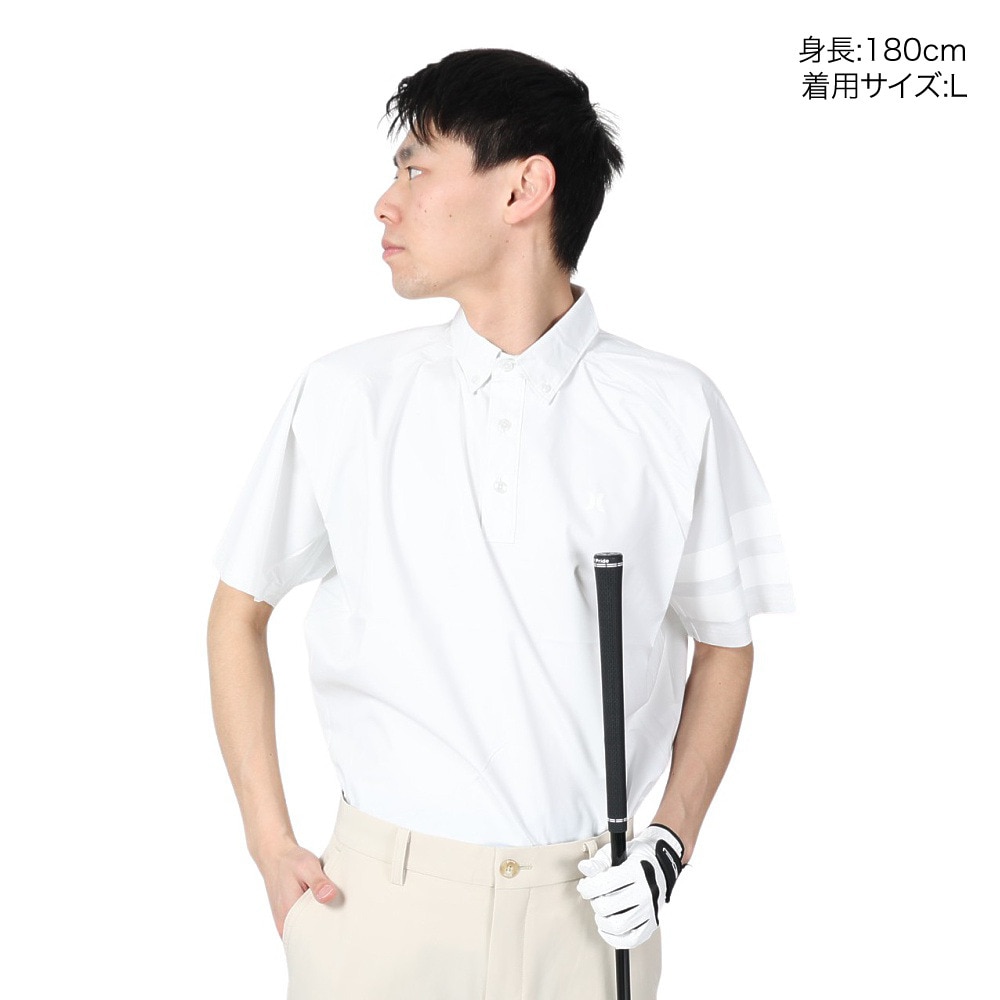 ハーレー（HURLEY）（メンズ）ゴルフウェア PHANTOMEN RAIN POLO 半袖 VMI-MJK2200009-OWHT