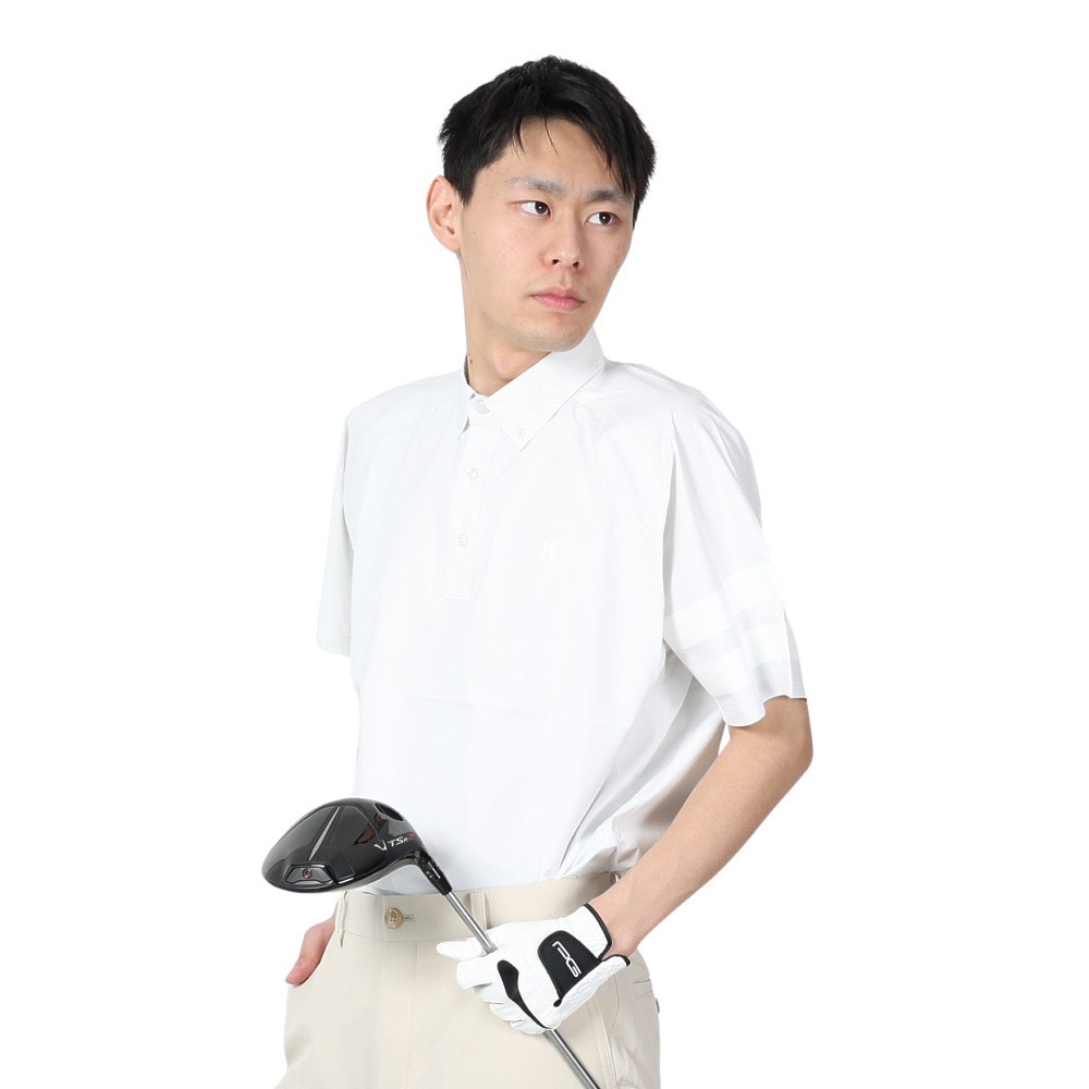 ハーレー（HURLEY）（メンズ）ゴルフウェア PHANTOMEN RAIN POLO 半袖 VMI-MJK2200009-OWHT