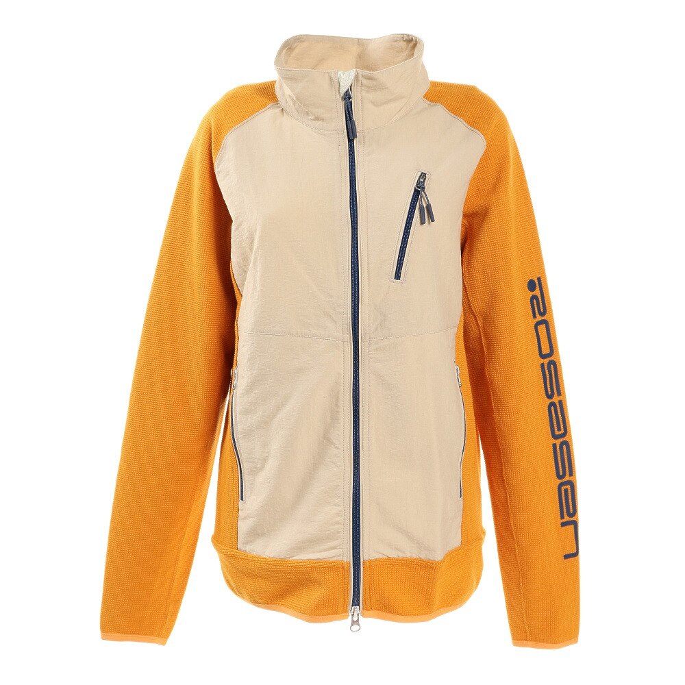  2層ワッフルブルゾン フルジップジャケット 044-51810-035