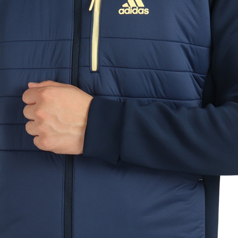 アディダス アディダス Adidas メンズ ゴルフウェア アウター エコ 保温 ダンボールニット ファブリックミックス 防風 長袖 フルジップジャケット Wl549 Hg97nv ゴルフ用品はヴィクトリアゴルフ