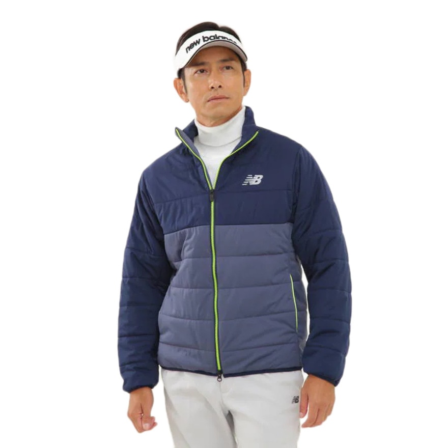 即決 New Balance GOLF 中綿入り防風ジャケット グレー 6サイズ XL