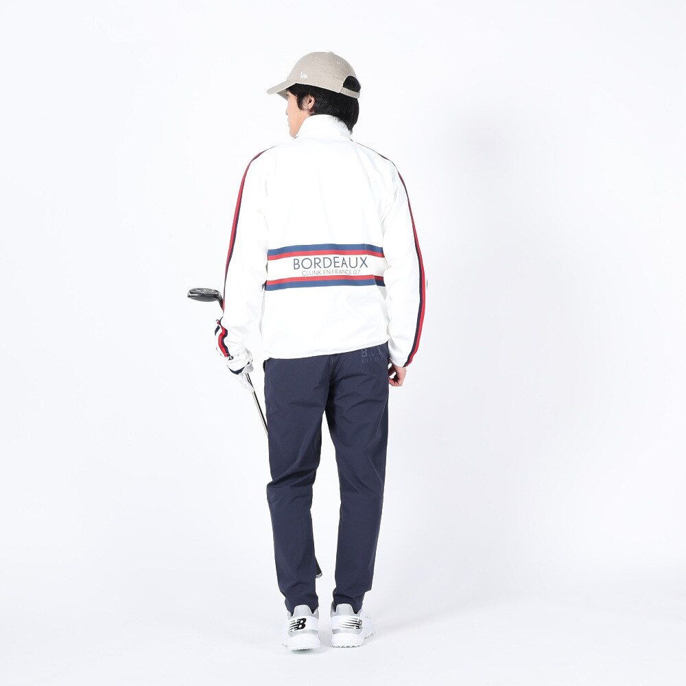クランク（CLUNK）（メンズ）ゴルフウェア アウター ストレッチ 吸汗速乾 防風 ウインドクロスジャケット CL5NTY25 WHT