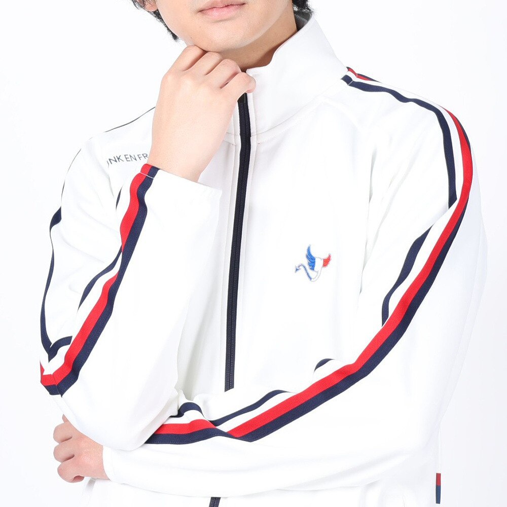 クランク（CLUNK）（メンズ）ゴルフウェア アウター ストレッチ 吸汗速乾 防風 ウインドクロスジャケット CL5NTY25 WHT