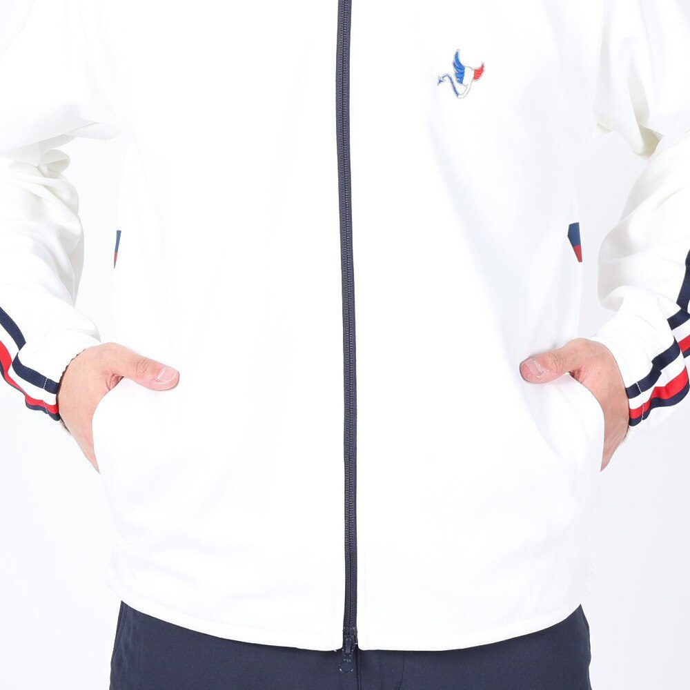 クランク（CLUNK）（メンズ）ゴルフウェア アウター ストレッチ 吸汗速乾 防風 ウインドクロスジャケット CL5NTY25 WHT