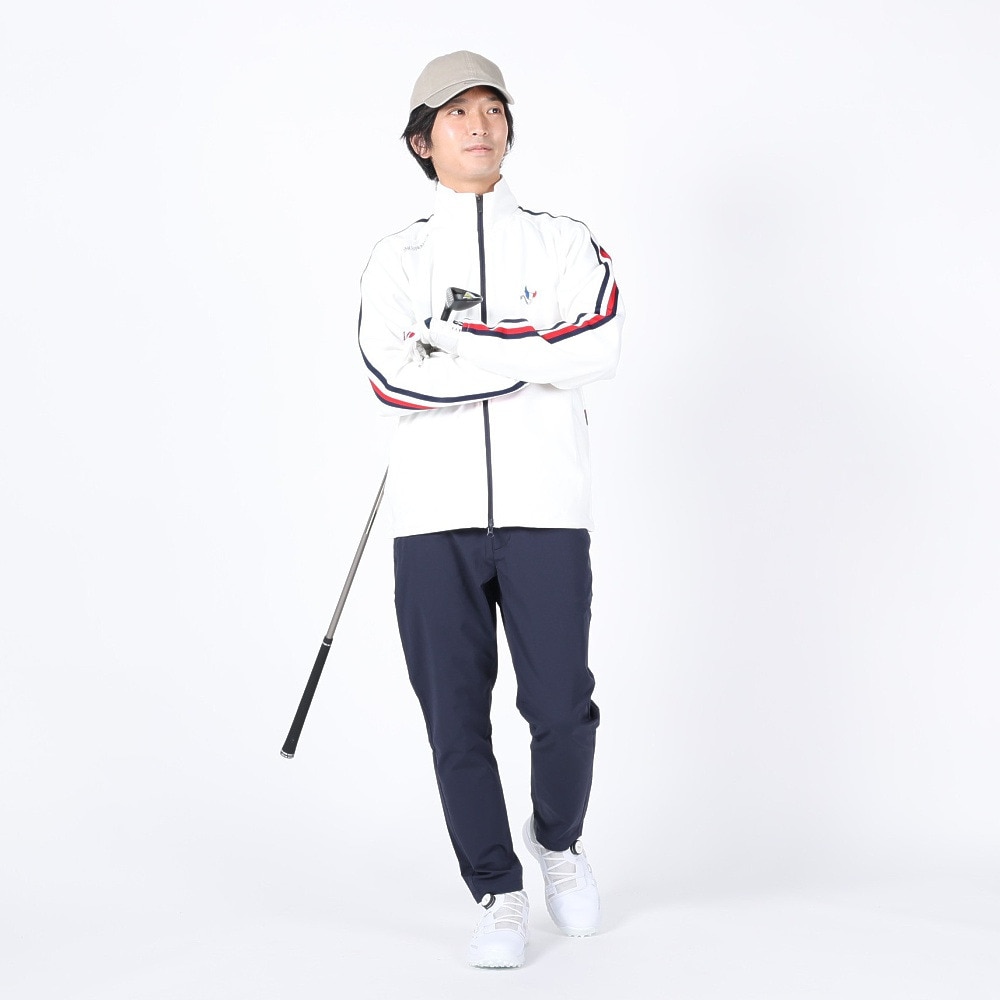 クランク（CLUNK）（メンズ）ゴルフウェア アウター ストレッチ 吸汗速乾 防風 ウインドクロスジャケット CL5NTY25 WHT