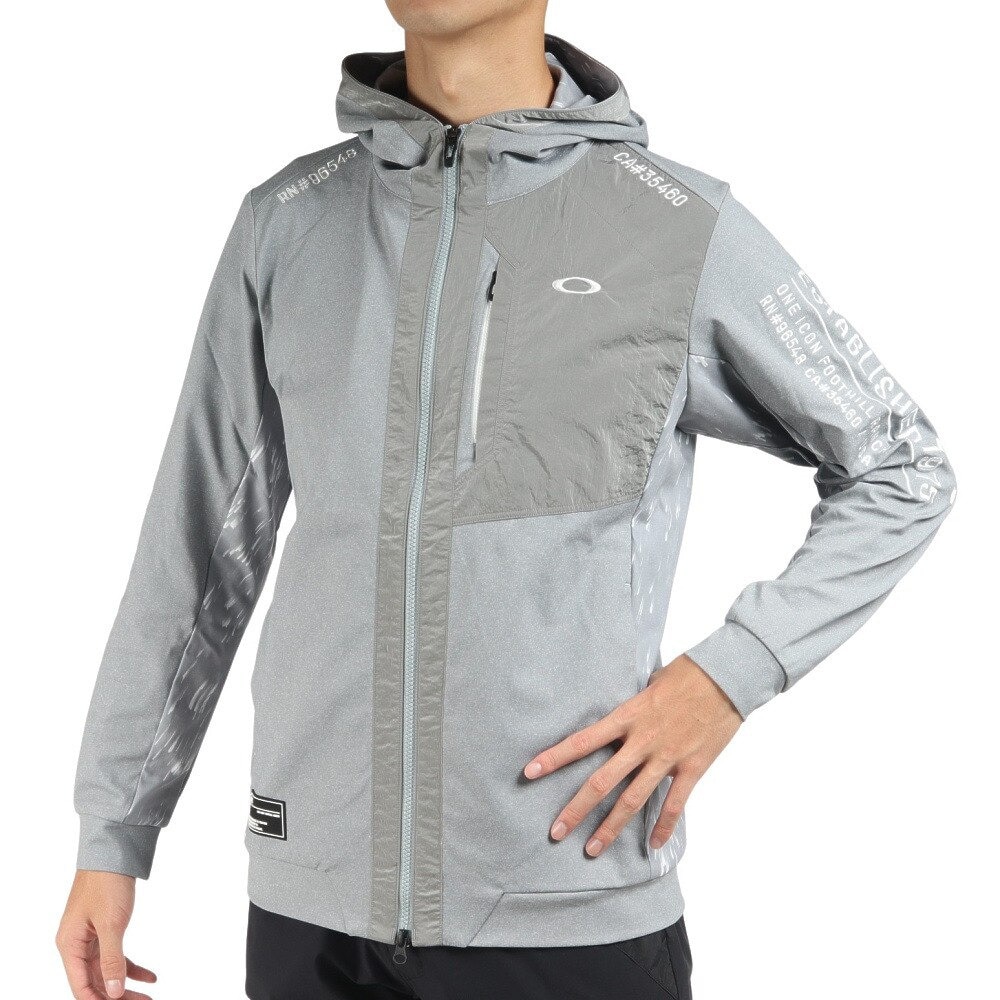 ＯＡＫＬＥＹ ゴルフウェア アウター ニット ジャケット 軽量 ロゴ ダブルジップ STW KNIT JACKET FOA404679-27B Ｌ 92 ウェアの大画像