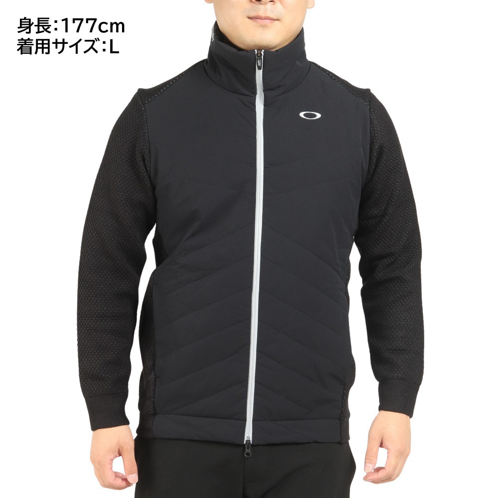 オークリー（OAKLEY）（メンズ）ゴルフウェア アウター 保温 ストレッチ 発熱 フルジップ ダブルファスナー HYBRID SWTR BLOUSON 4.0 FOA404252-02E