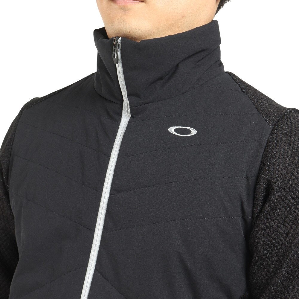 オークリー（OAKLEY）（メンズ）ゴルフウェア アウター 保温 ストレッチ 発熱 フルジップ ダブルファスナー HYBRID SWTR BLOUSON 4.0 FOA404252-02E