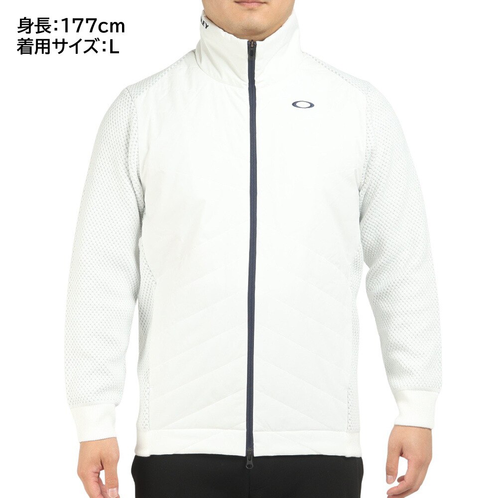 オークリー（OAKLEY）（メンズ）ゴルフウェア アウター 保温 ストレッチ 発熱 フルジップ ダブルファスナー HYBRID SWTR BLOUSON 4.0 FOA404252-100