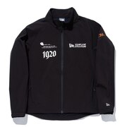 ニューエラ（NEW ERA）（メンズ）ゴルフウェア アウター 防風 ストレッチ 撥水 フルジップ ライトシェルジャケット アーカイブロゴ ブラック 13368272
