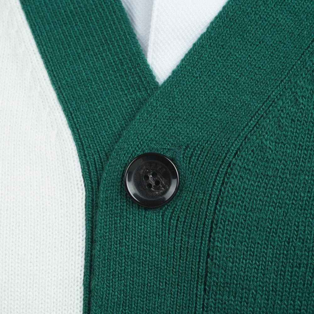トミー ヒルフィガー ゴルフ（TOMMY HILFIGER GOLF）（メンズ）ゴルフウェア アウター フラッグ切替 ニットカーディガン THMA276-GRN