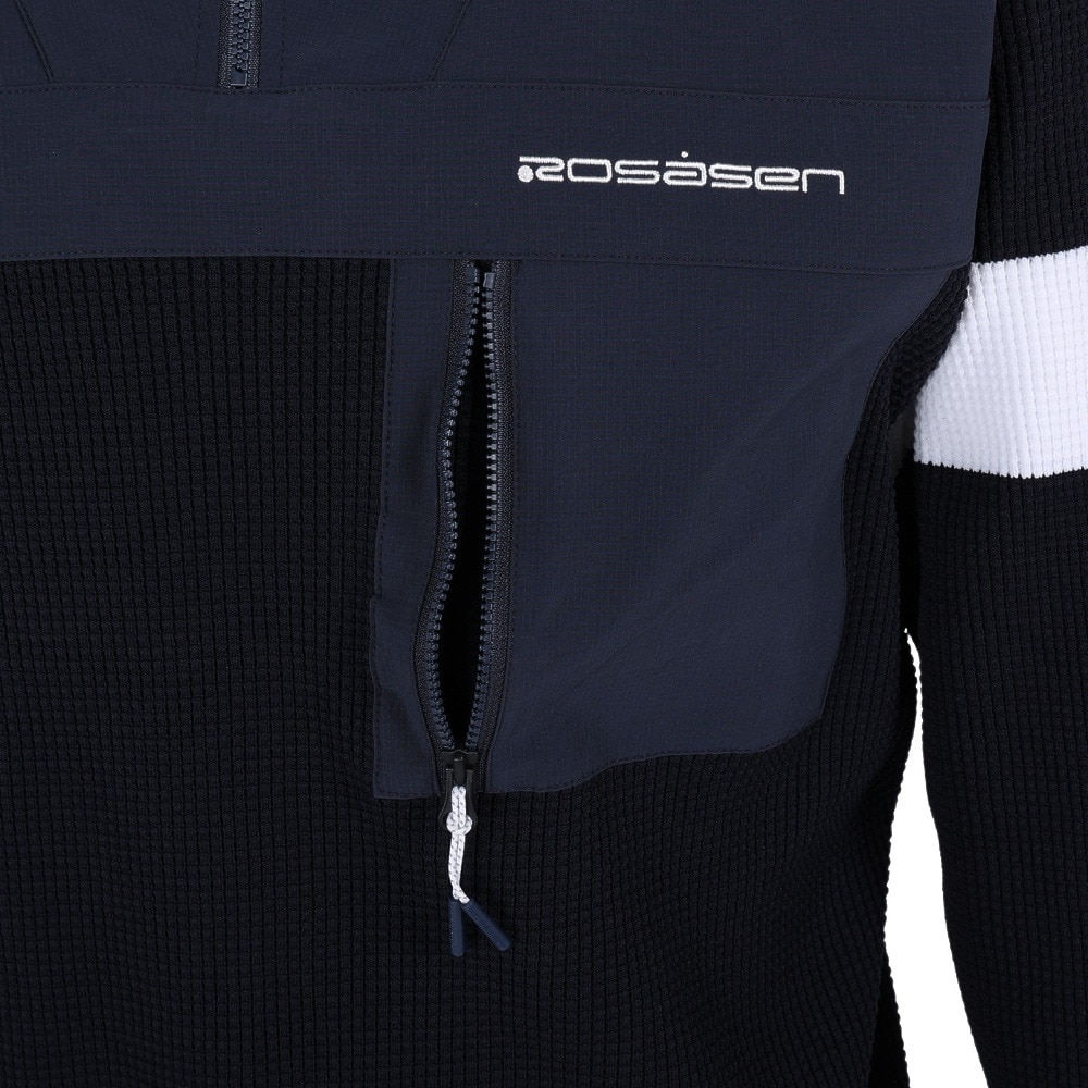 ROSASEN（メンズ）ゴルフウェア アウター ワッフルニット×ナイロンリップブルゾン 044-58211-098