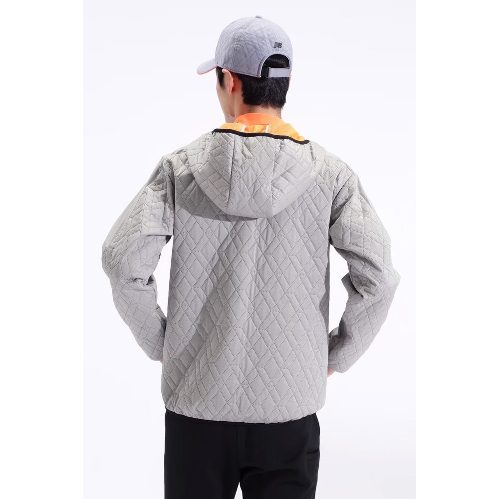 ニューバランス（new balance）（メンズ）ゴルフウェア アウター パーカー ダイヤ柄キルト フルジップ フーディー 012-3220005-020