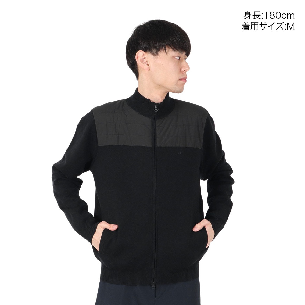 J.LINDEBERG（メンズ）ゴルフウェア アウター Bridge Knitted ハイブリッド ジャケット 071-59016-019