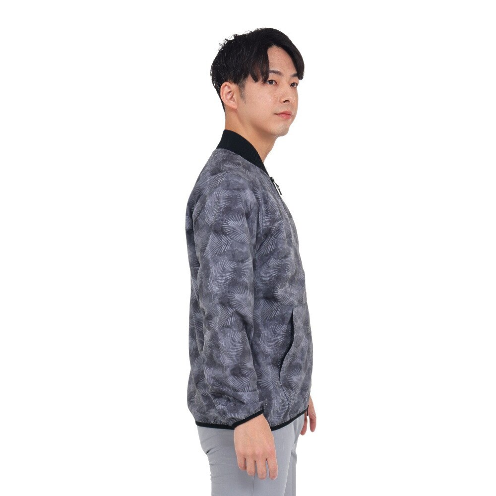 トラヴィスマシュー（Travis Mathew）（メンズ）ゴルフウェア アウター LEAF PATTERN BOMBER ジャケット 7AI052-0BLK