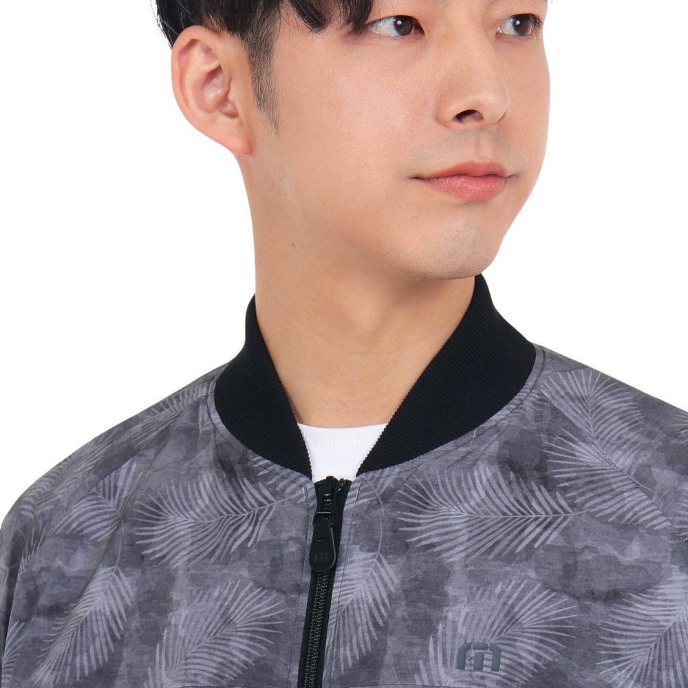 トラヴィスマシュー（Travis Mathew）（メンズ）ゴルフウェア アウター LEAF PATTERN BOMBER ジャケット 7AI052-0BLK