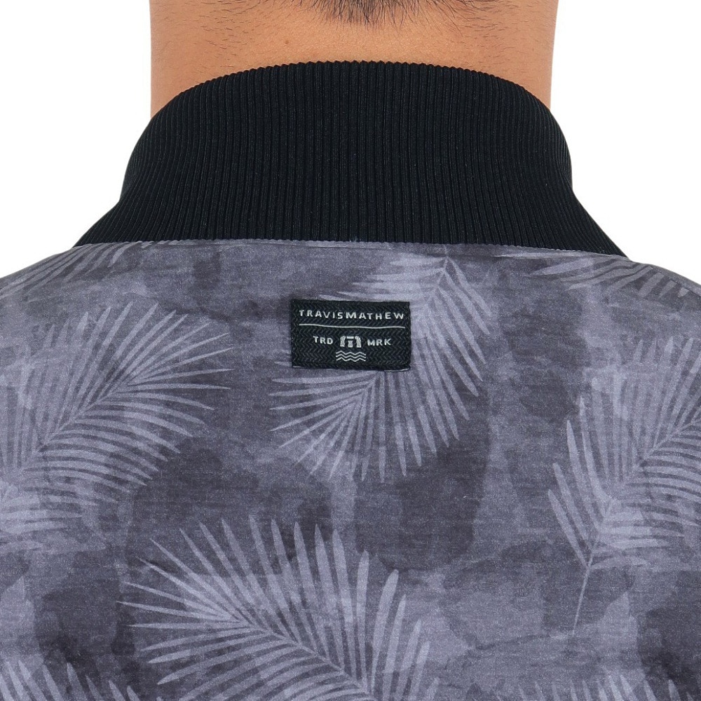 トラヴィスマシュー（Travis Mathew）（メンズ）ゴルフウェア アウター LEAF PATTERN BOMBER ジャケット 7AI052-0BLK