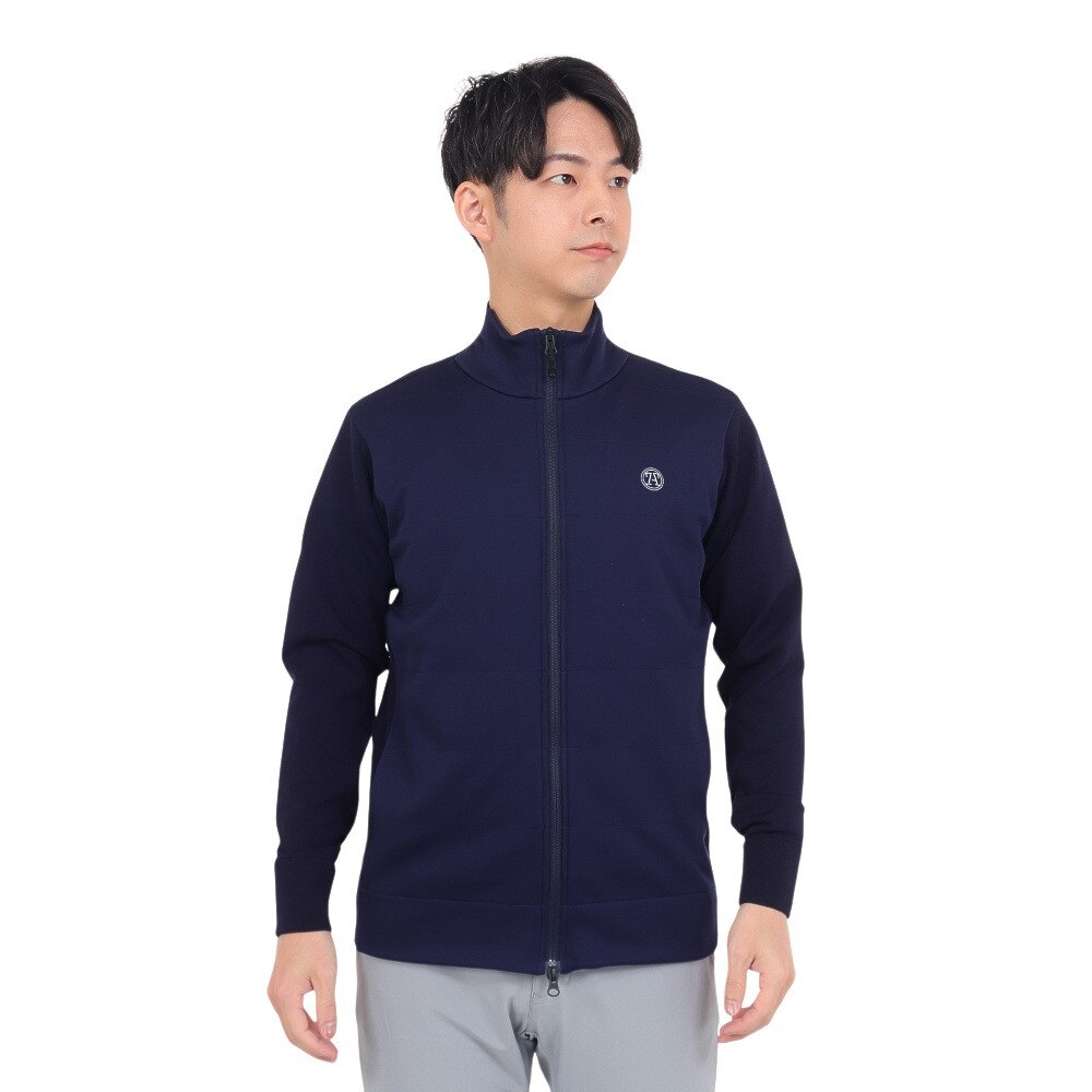 トミーアーマー（Tommy Armour）（メンズ）ゴルフウェア アウター 保温 Back Grid フルジップジャケット TAPLU23F010005 NVY
