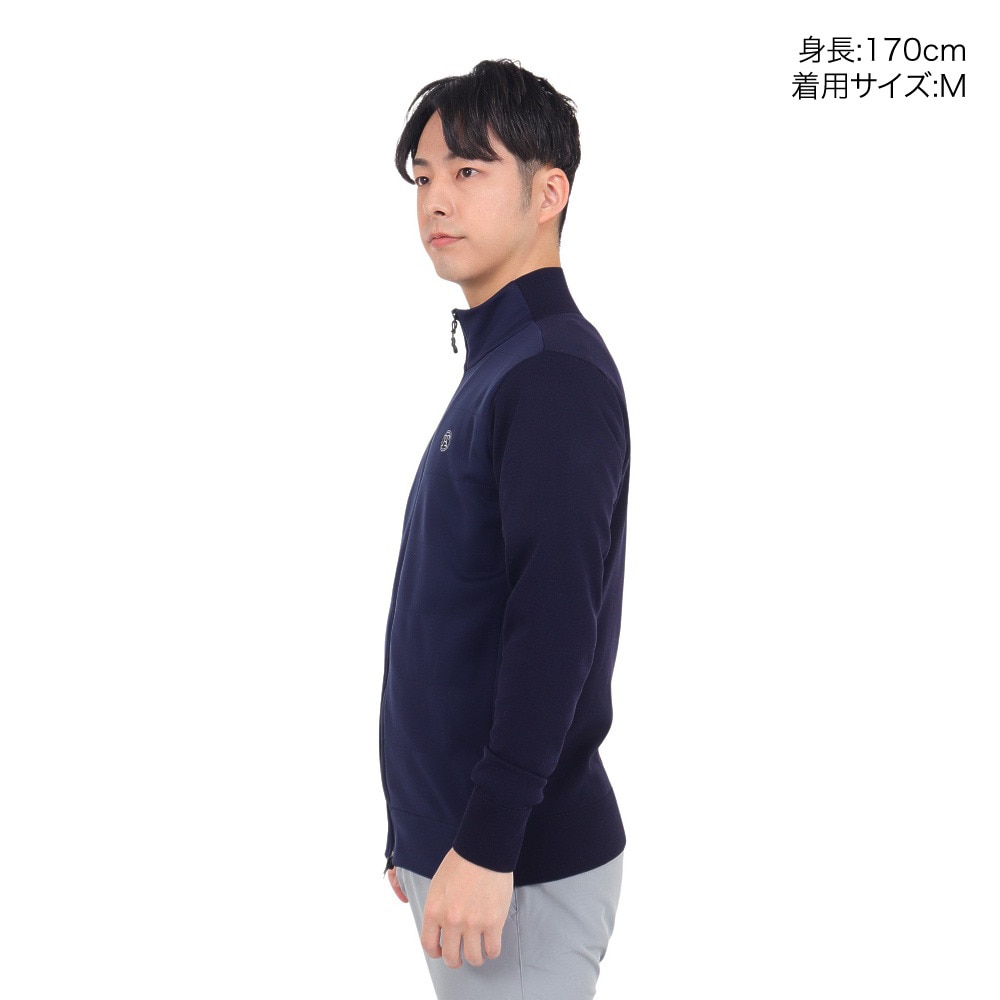 トミーアーマー（Tommy Armour）（メンズ）ゴルフウェア アウター 保温 Back Grid フルジップジャケット TAPLU23F010005 NVY