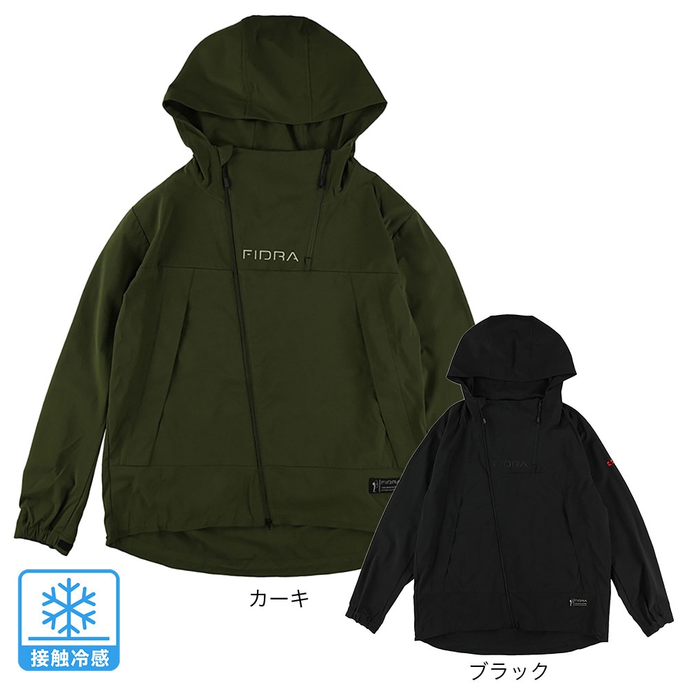 フィドラ（FIDRA）（メンズ）ゴルフウェア アウター 撥水 冷感 パーカー フーディーブルゾン FV5RTY15 KHK
