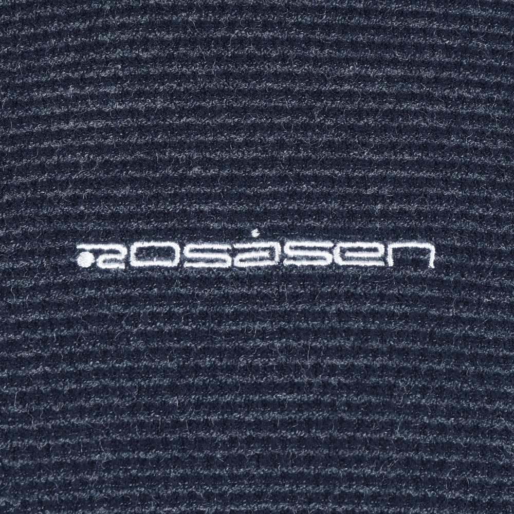 ROSASEN（メンズ）ゴルフウェア 蓄熱保温 変形カノコ裏起毛×タフタ 長袖 パーカー 044-52112-098-24AW