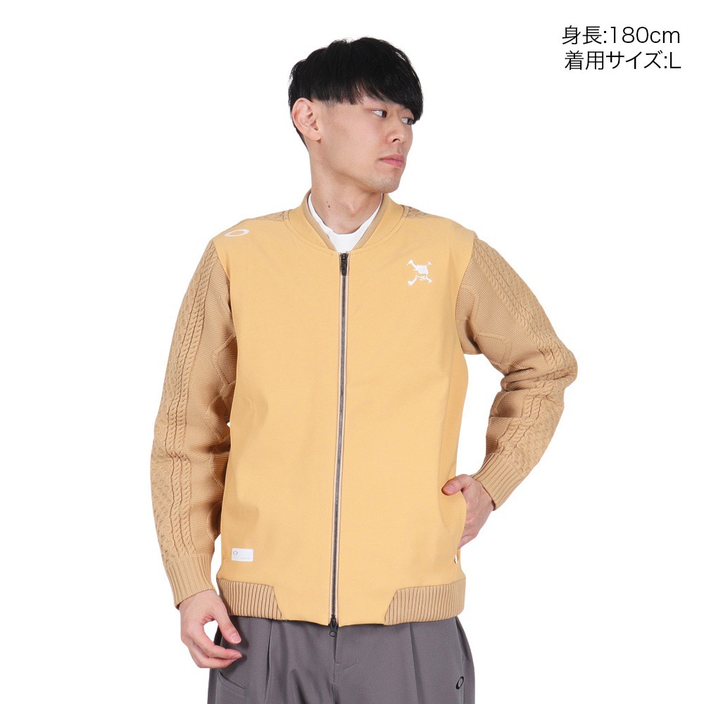 オークリー（OAKLEY）（メンズ）ゴルフウェア アウター 撥水 防風 スカル シンクロ HY ジャケット FOA406913-5GL