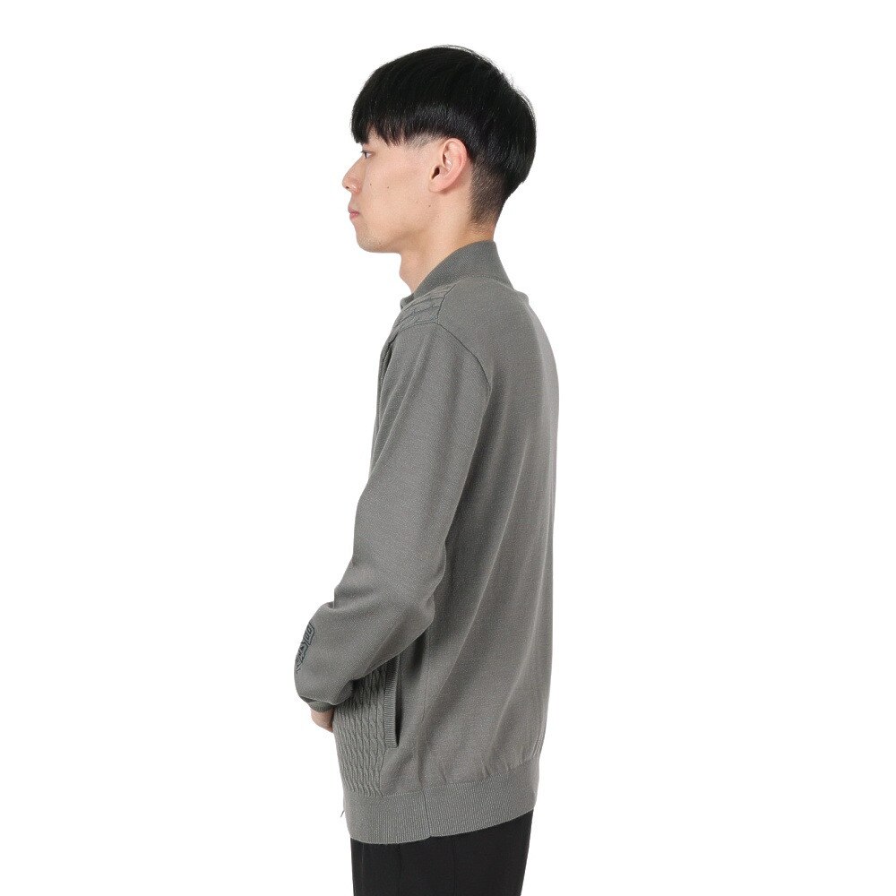 アドミラル ゴルフ（Admiral GOLF）（メンズ）ゴルフウェア アウター 保温 軽量 フラッグ フルジップ ニットジャケット ADMA473-GRY