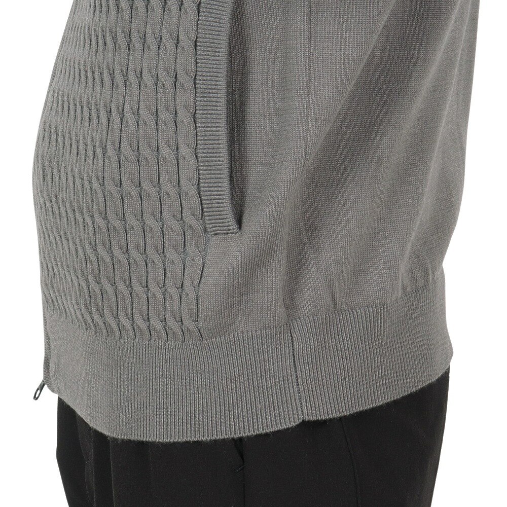 アドミラル ゴルフ（Admiral GOLF）（メンズ）ゴルフウェア アウター 保温 軽量 フラッグ フルジップ ニットジャケット ADMA473-GRY