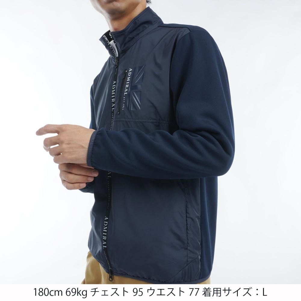 アドミラル ゴルフ（Admiral GOLF）（メンズ）ゴルフウェア ジップアップ スウェット ADMA479-NVY