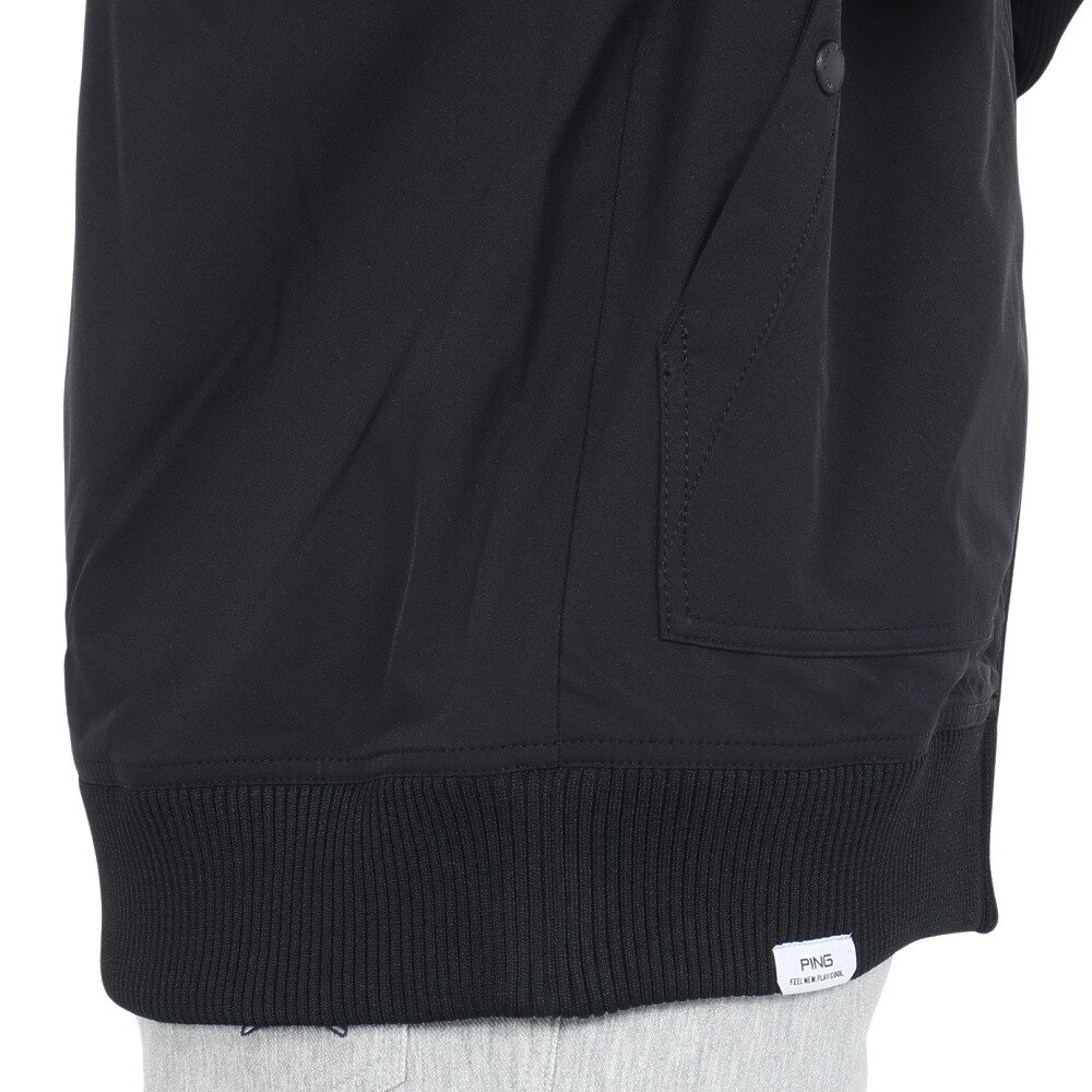 ピン（PING）（メンズ）ゴルフウェア アウター 保温 ストレッチ布帛 トリコット フルジップブルゾン 621-4220903-010