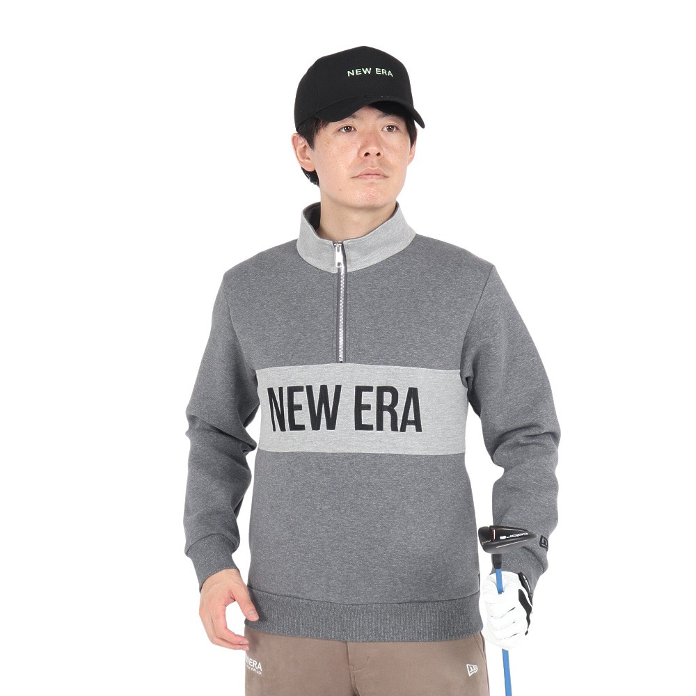 ニューエラ（NEW ERA）（メンズ、レディース）ゴルフウェア アウター 保温 テック スウェット ハーフジップ ジャケット 14326384