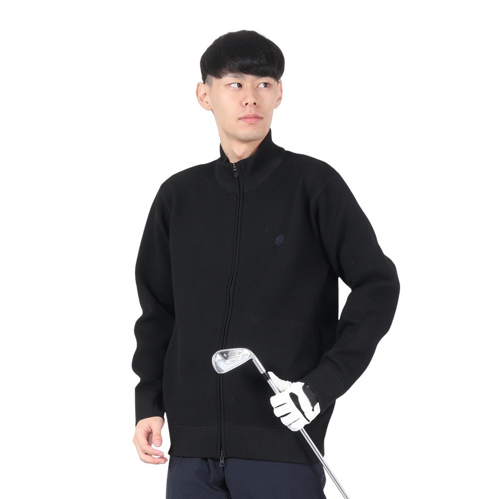 トミーアーマー（Tommy Armour）（メンズ）ゴルフウェア アウター ワッフルニットジャケット TASL24F030002 BLK