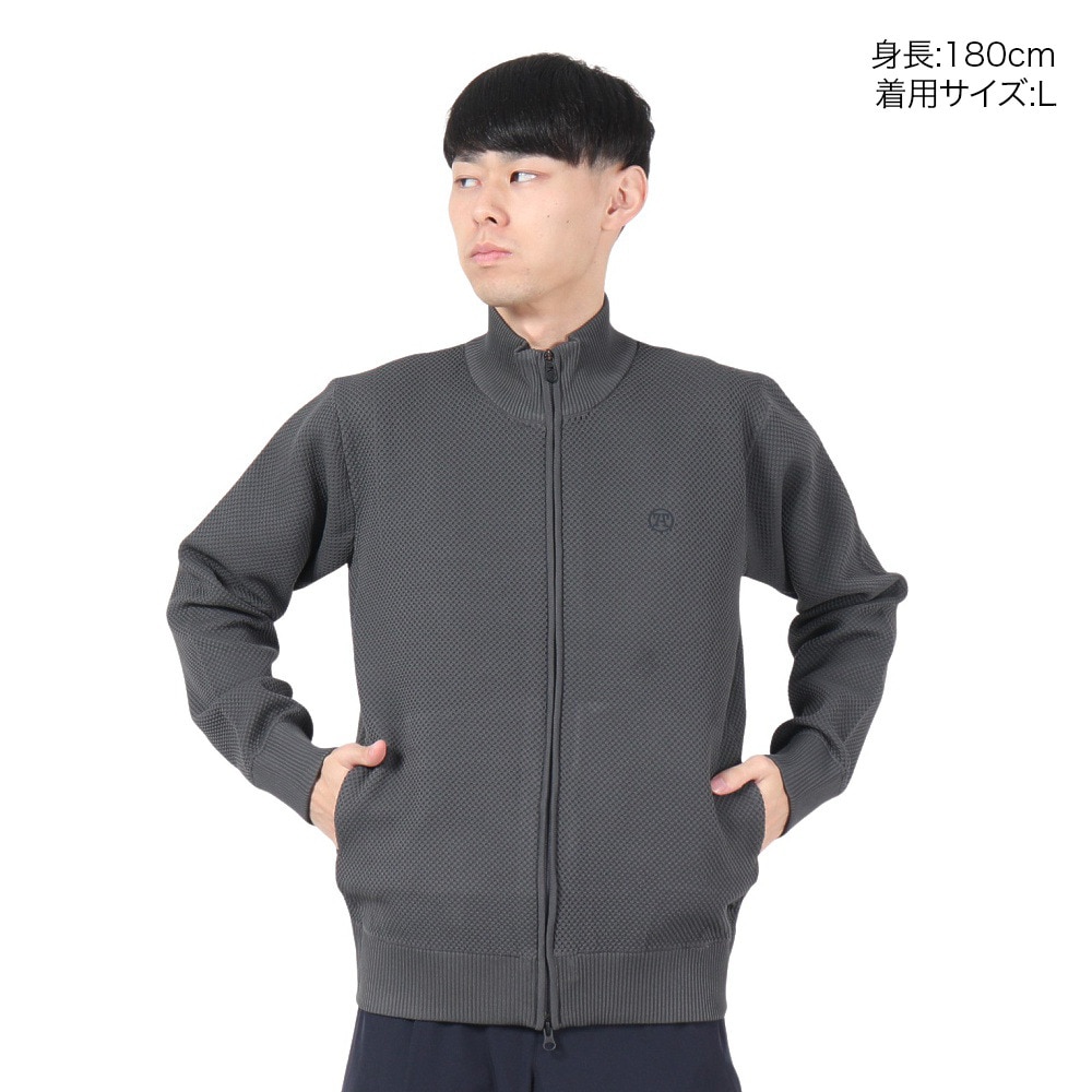 トミーアーマー（Tommy Armour）（メンズ）ゴルフウェア アウター ワッフルニットジャケット TASL24F030002 CGRY