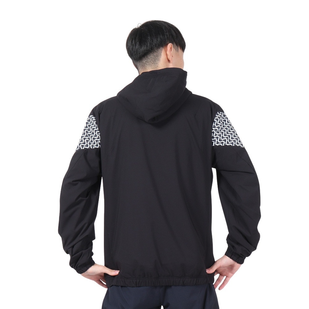 ルコックスポルティフ（lecoqsportif）（メンズ）ゴルフウェア アウター ストレッチフォーサー フード付き 起毛 裏地 ブルゾン QGMWJK05 BK00
