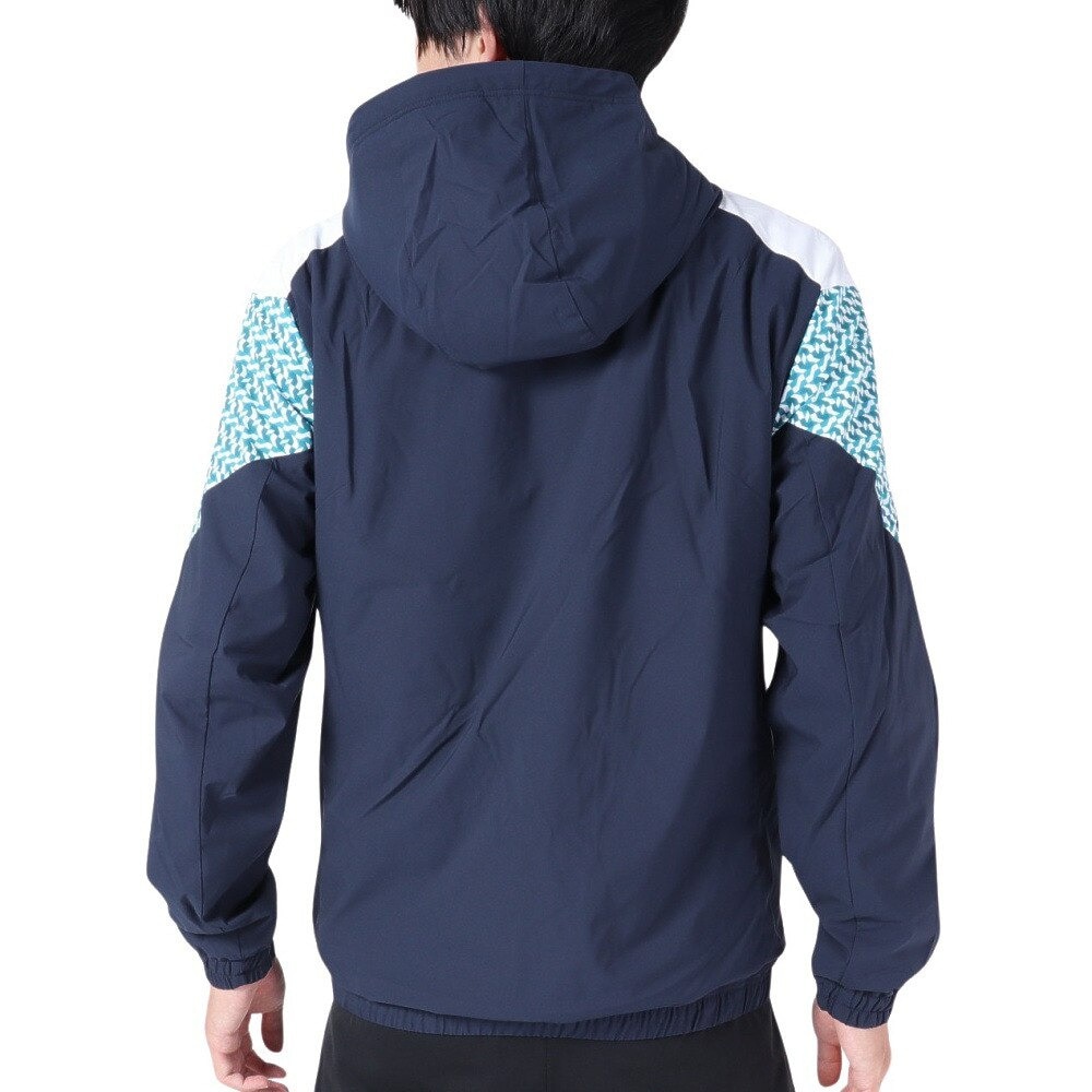 ルコックスポルティフ（lecoqsportif）（メンズ）ゴルフウェア アウター 防風 パーカー ストレッチフォーサー フード付き起毛裏地ブルゾン QGMWJK05 NV00