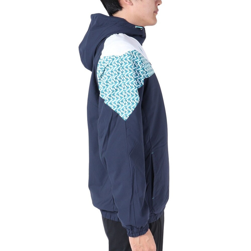 ルコックスポルティフ（lecoqsportif）（メンズ）ゴルフウェア アウター 防風 パーカー ストレッチフォーサー フード付き起毛裏地ブルゾン QGMWJK05 NV00