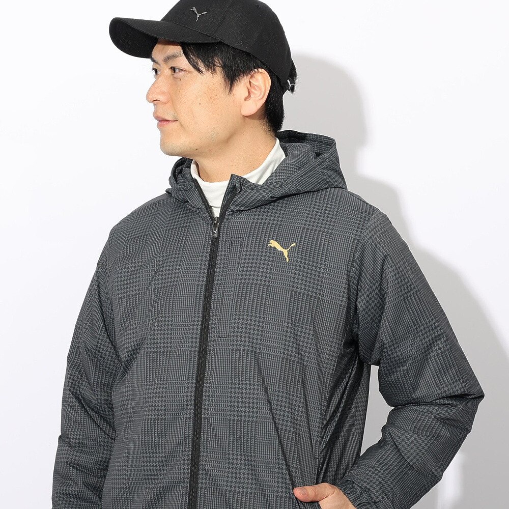 プーマ（PUMA）（メンズ）ゴルフウェア アウター AOP 撥水 保温 フルジップフーディ 53938301