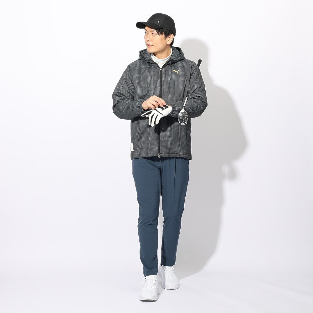 プーマ（PUMA）（メンズ）ゴルフウェア アウター AOP 撥水 保温 フルジップフーディ 53938301