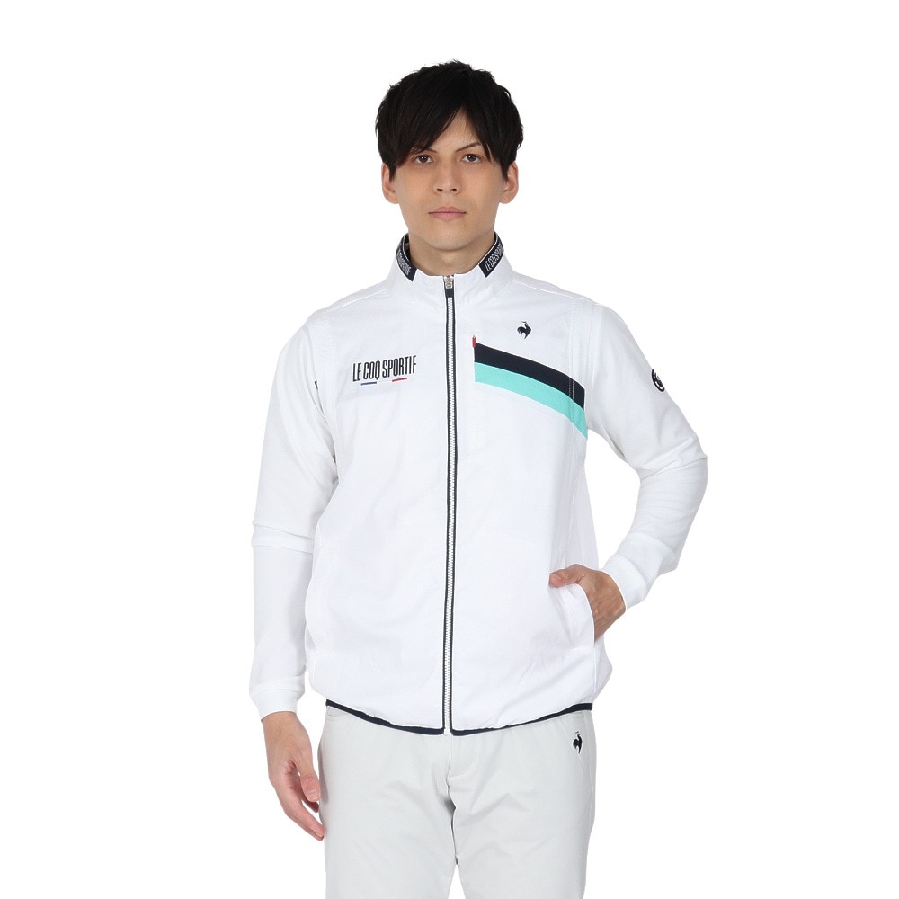 ルコックスポルティフ（lecoqsportif）（メンズ）ゴルフウェア アウター 撥水 2WAYブルゾン LG5SWB00M WH00